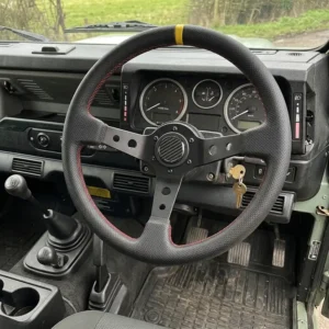 defender deep dish leather steering wheel